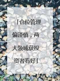 仓位管理偏谨慎，两大领域获投资者看好
