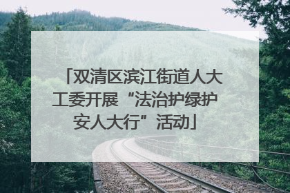 双清区滨江街道人大工委开展“法治护绿护安人大行”活动