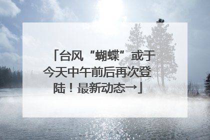台风“蝴蝶”或于今天中午前后再次登陆！最新动态→