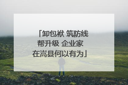 卸包袱 筑防线 帮升级 企业家在嵩县何以有为