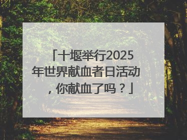十堰举行2025年世界献血者日活动，你献血了吗？