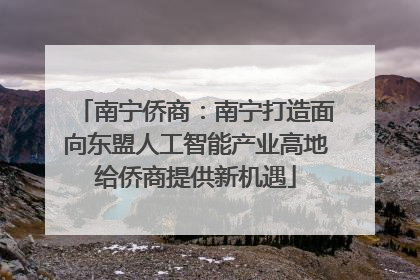 南宁侨商：南宁打造面向东盟人工智能产业高地给侨商提供新机遇