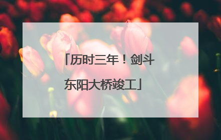 历时三年！剑斗东阳大桥竣工