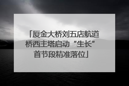 厦金大桥刘五店航道桥西主塔启动“生长” 首节段精准落位