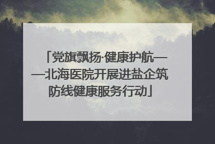 党旗飘扬·健康护航——北海医院开展进盐企筑防线健康服务行动