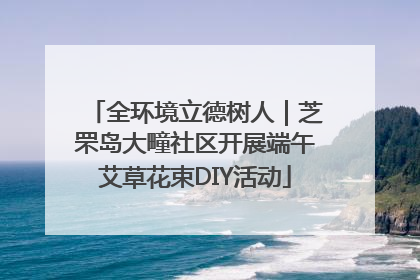 全环境立德树人｜芝罘岛大疃社区开展端午艾草花束DIY活动