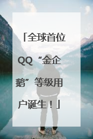 全球首位QQ“金企鹅”等级用户诞生！