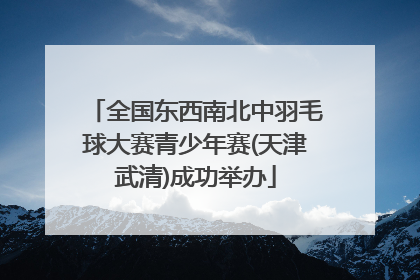 全国东西南北中羽毛球大赛青少年赛(天津武清)成功举办