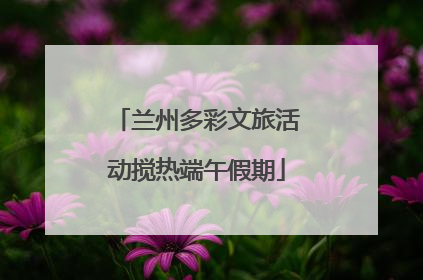 兰州多彩文旅活动搅热端午假期