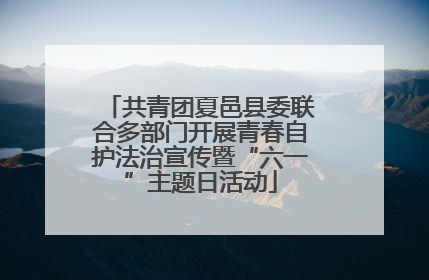 共青团夏邑县委联合多部门开展青春自护法治宣传暨“六一”主题日活动