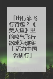 出行靠飞行背包？《美人鱼》里的喷气飞行器成为现实丨活力中国调研行