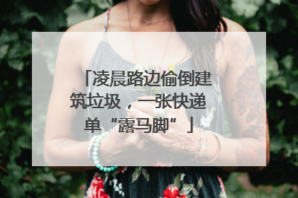 凌晨路边偷倒建筑垃圾，一张快递单“露马脚”