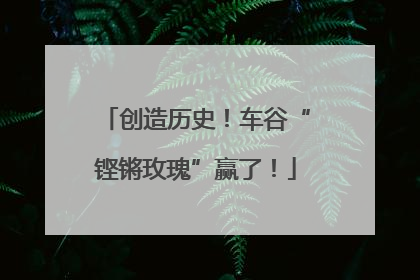 创造历史！车谷“铿锵玫瑰”赢了！