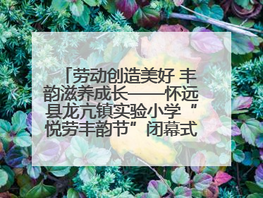 劳动创造美好 丰韵滋养成长——怀远县龙亢镇实验小学“悦劳丰韵节”闭幕式圆满举行