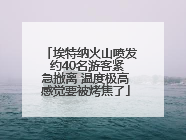 埃特纳火山喷发 约40名游客紧急撤离 温度极高感觉要被烤焦了