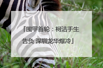 围甲首轮：柯洁手生告负 深圳龙华爆冷