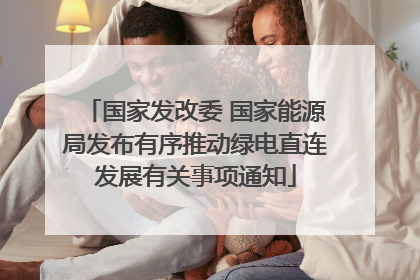 国家发改委 国家能源局发布有序推动绿电直连发展有关事项通知
