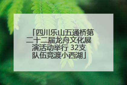 四川乐山五通桥第二十二届龙舟文化展演活动举行 32支队伍竞渡小西湖