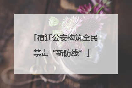 宿迁公安构筑全民禁毒“新防线”