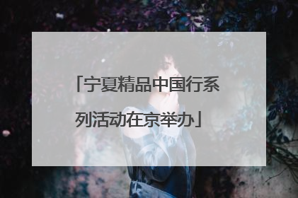 宁夏精品中国行系列活动在京举办