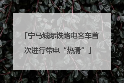 宁马城际铁路电客车首次进行带电“热滑”