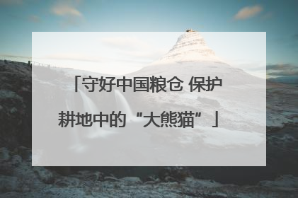 守好中国粮仓 保护耕地中的“大熊猫”
