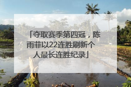 夺取赛季第四冠，陈雨菲以22连胜刷新个人最长连胜纪录
