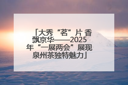 大秀“茗”片 香飘京华——2025年“一展两会”展现泉州茶独特魅力
