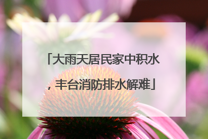 大雨天居民家中积水，丰台消防排水解难