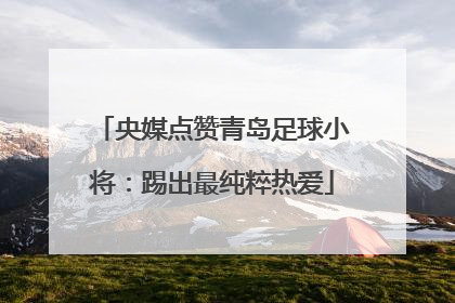 央媒点赞青岛足球小将：踢出最纯粹热爱