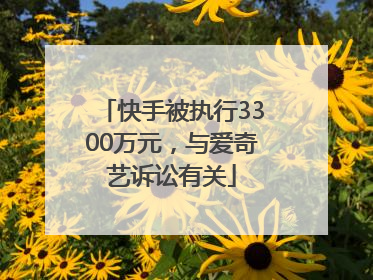 快手被执行3300万元，与爱奇艺诉讼有关