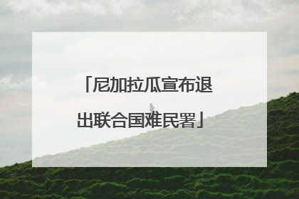 尼加拉瓜宣布退出联合国难民署