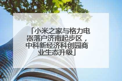 小米之家与格力电器落户济南起步区，中科新经济科创园商业生态升级