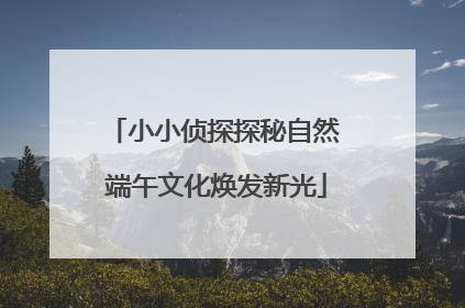 小小侦探探秘自然 端午文化焕发新光