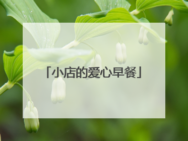 小店的爱心早餐