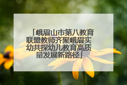 峨眉山市第八教育联盟教师齐聚峨眉实幼共探幼儿教育高质量发展新路径
