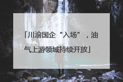 川渝国企“入场”，油气上游领域持续开放