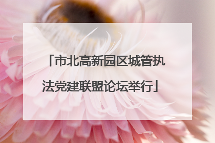 市北高新园区城管执法党建联盟论坛举行