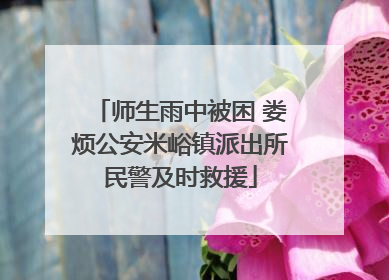 师生雨中被困 娄烦公安米峪镇派出所民警及时救援