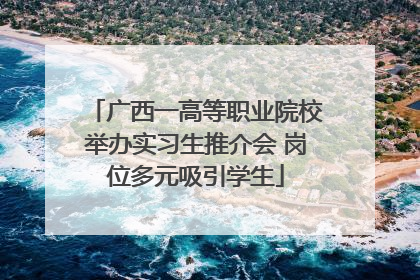 广西一高等职业院校举办实习生推介会 岗位多元吸引学生