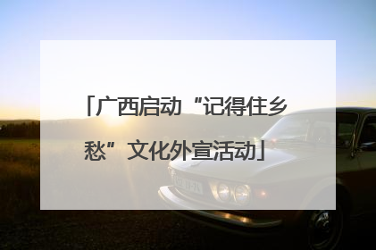 广西启动“记得住乡愁”文化外宣活动