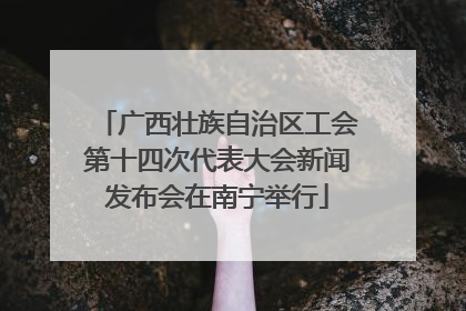 广西壮族自治区工会第十四次代表大会新闻发布会在南宁举行