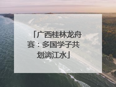 广西桂林龙舟赛：多国学子共划漓江水