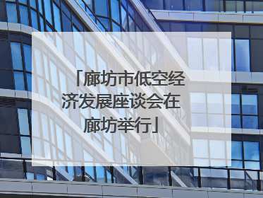 廊坊市低空经济发展座谈会在廊坊举行