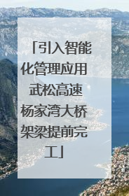 引入智能化管理应用 武松高速杨家湾大桥架梁提前完工