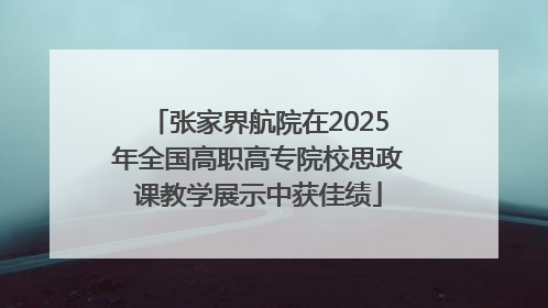 张家界航院在2025年全国高职高专院校思政课教学展示中获佳绩