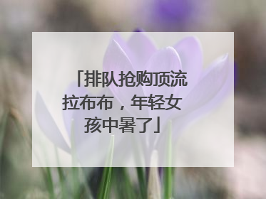 排队抢购顶流拉布布，年轻女孩中暑了