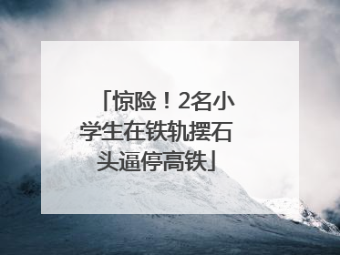惊险！2名小学生在铁轨摆石头逼停高铁