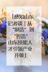 感知山东记者谈｜从“制造”到“智造” 山东技能人才引领产业升级