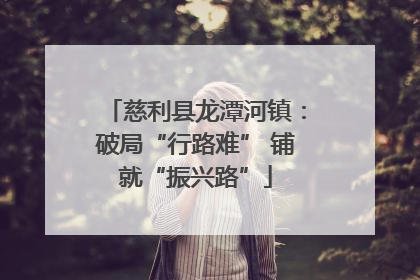 慈利县龙潭河镇：破局“行路难” 铺就“振兴路”